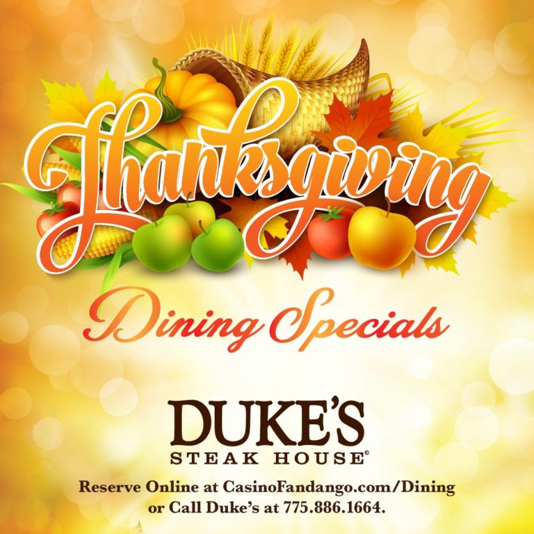 Thanksgiving Dining Specials - Casino Fandango | Gaming, Dining ...